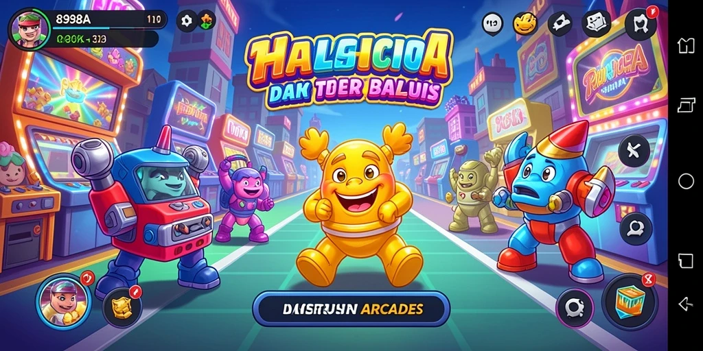 Tampilan gameplay menarik dari 898A yang menghadirkan keseruan Arcade