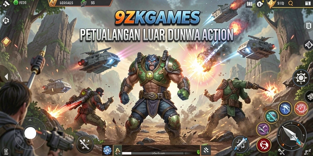 Tampilan gameplay 9ZKGAMES yang menegangkan dan dinamis.