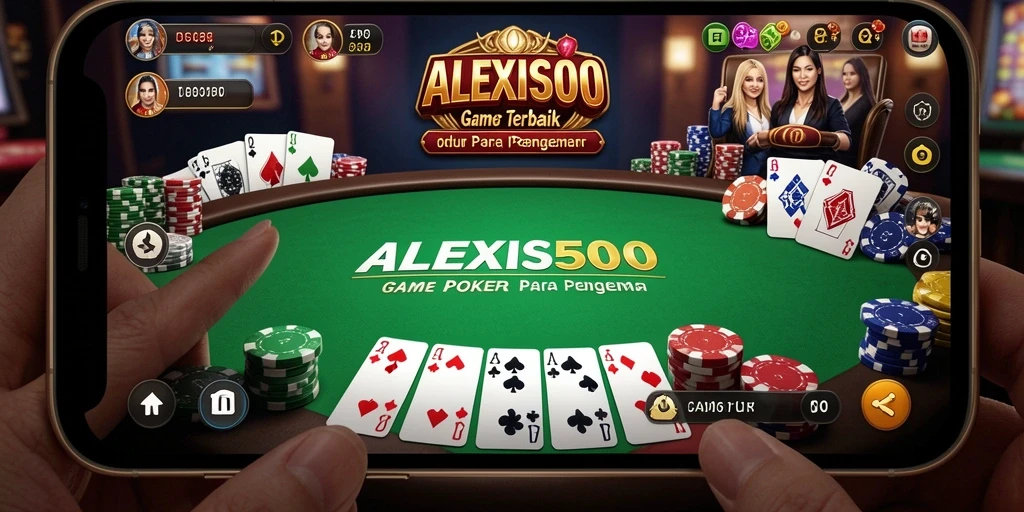 Screenshot gameplay ALEXIS500 menunjukkan momen seru permainan Poker.