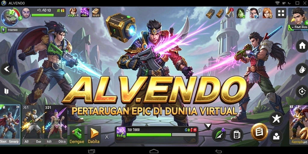 Tampilan dinamis pertarungan dalam ALVENDO yang memukau.