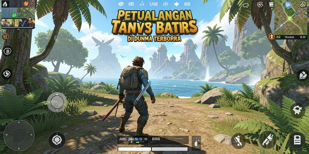 Screenshot AP686 menampilkan petualangan seru di dunia terbuka.
