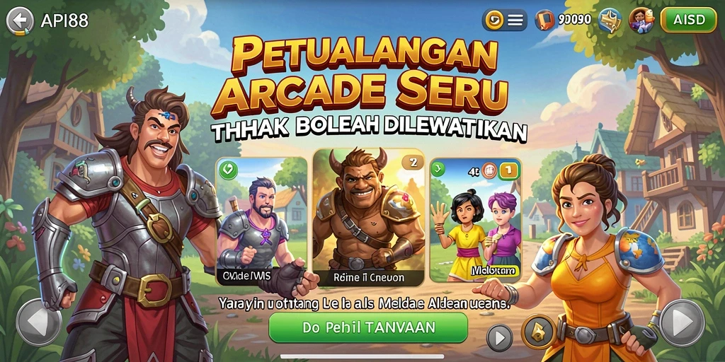 Tampilan gameplay seru API88 yang penuh warna dan menyenangkan.