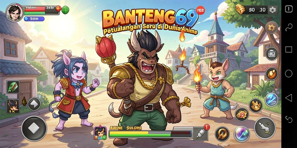 Tampilan menarik dari gameplay seru BANTENG69 di dunia Anime.