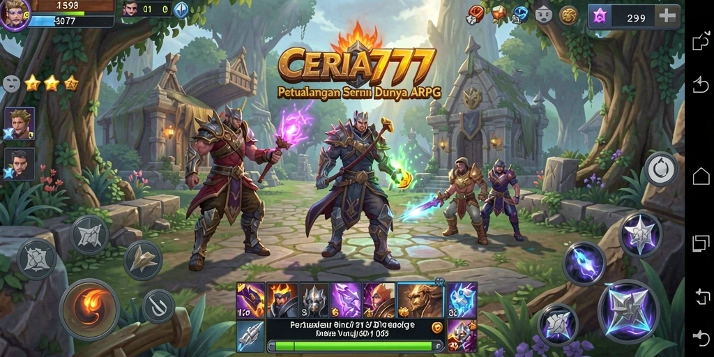Screenshot menunjukkan karakter beraksi dalam pertempuran seru di dunia ARPG.