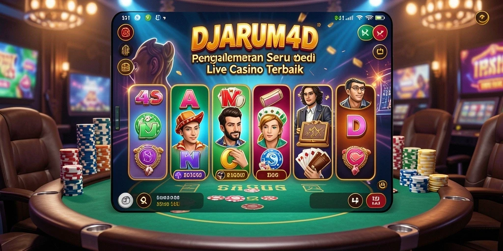 Screenshot DJARUM4D menampilkan suasana permainan Live Casino yang mengasyikkan.