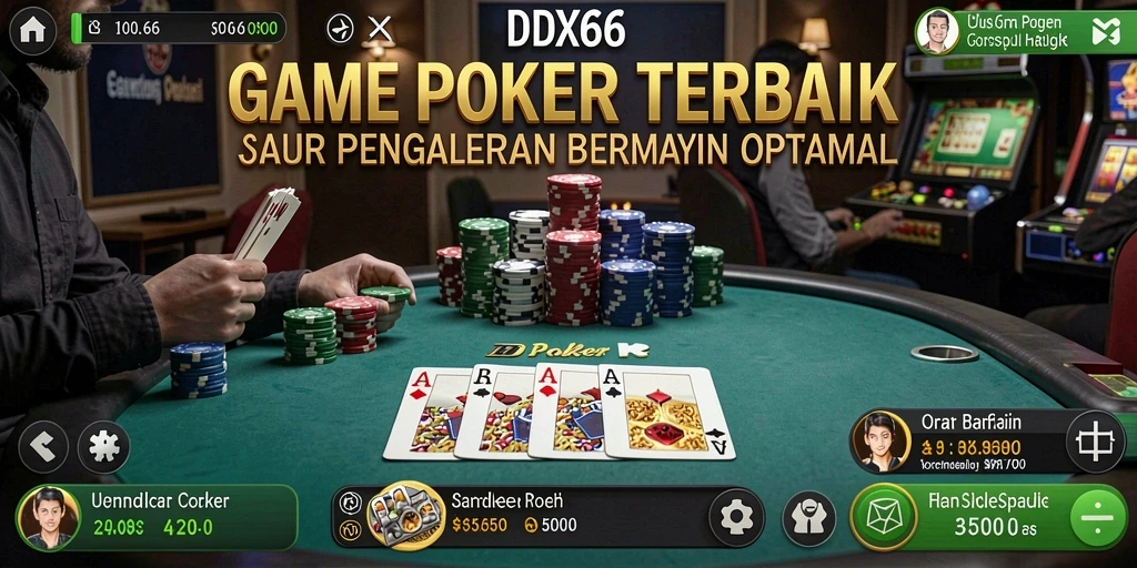 Screenshot gameplay yang menampilkan aksi seru dalam permainan Poker.