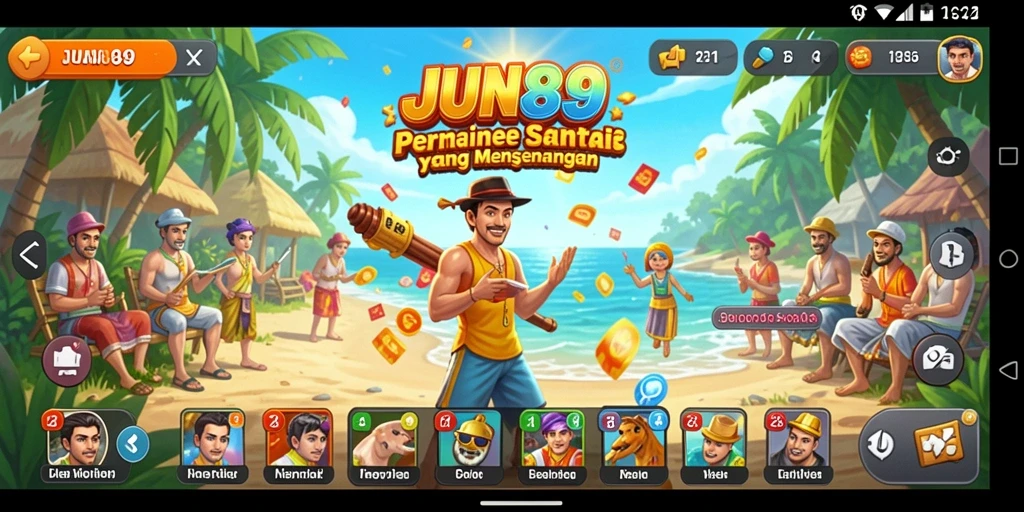 Gambar permainan JUN88 yang menakjubkan dan penuh warna.
