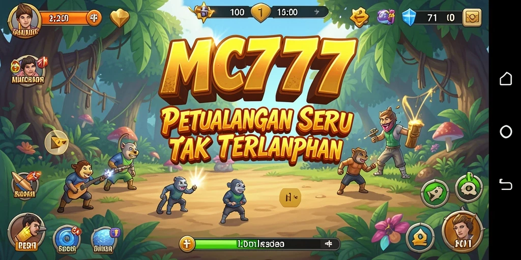 Tangkapan layar gameplay <strong>MC777</strong> menampilkan aksi petualangan yang mendebarkan.