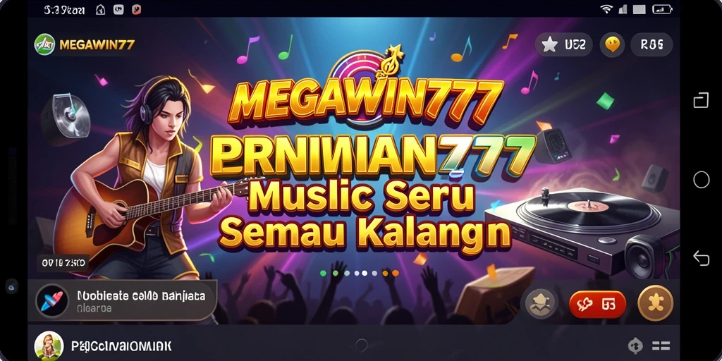 Tampilan menarik dari gameplay MEGAWIN777 yang menghadirkan keseruan musik.