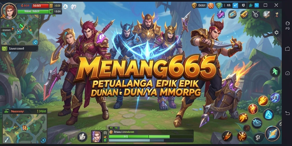 Screenshot utama MENANG666 dengan aksi seru dalam petualangan MMORPG.