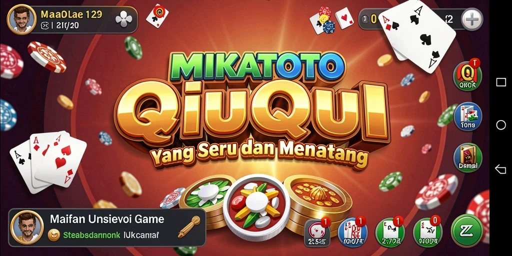 Tampilan menarik dari gameplay QiuQiu MIKATOTO yang menantang.