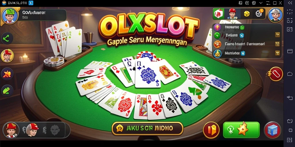 Tampilan gameplay seru dalam OLXSLOT yang menggugah semangat bermain Gaple.