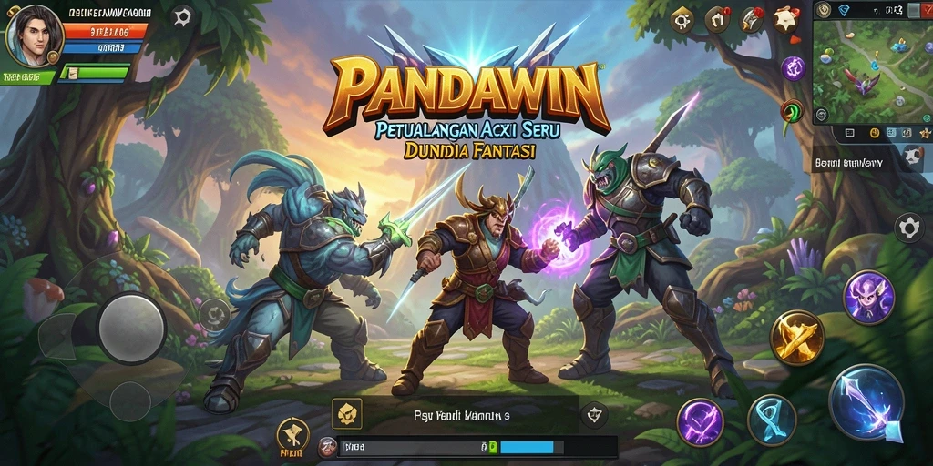 Tampilan gameplay PANDAWIN yang intens dan mengasyikkan.