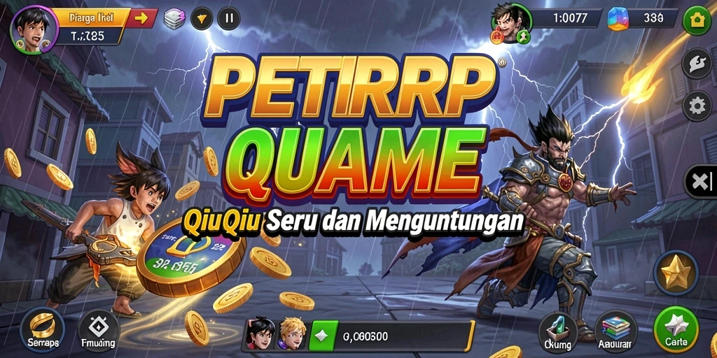 Tampilan gameplay menarik dari PETIRRP dengan suasana QiuQiu yang intens.