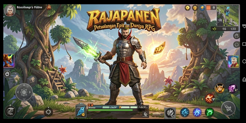 Gameplay seru di dunia fantasi RAJAPANEN.