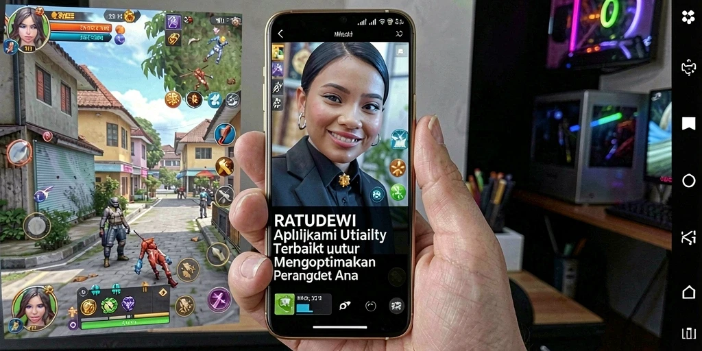 Tampilan antarmuka utama aplikasi RATUDEWI yang menarik dan intuitif.
