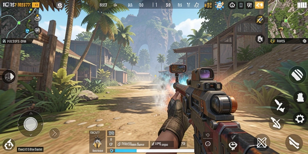 Tangkapan layar menampilkan aksi seru dalam gameplay TPS RICIS77.