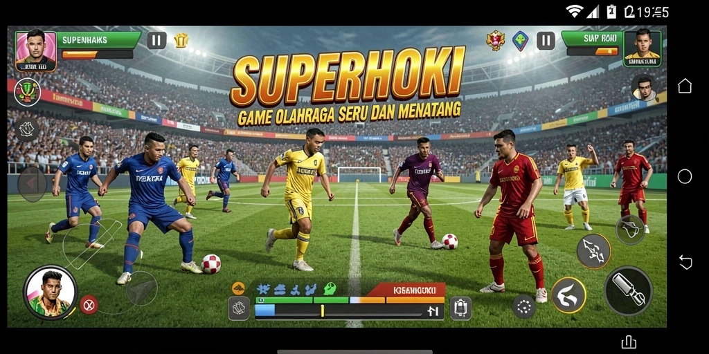 Tampilan gameplay SUPERHOKI yang seru dan interaktif.