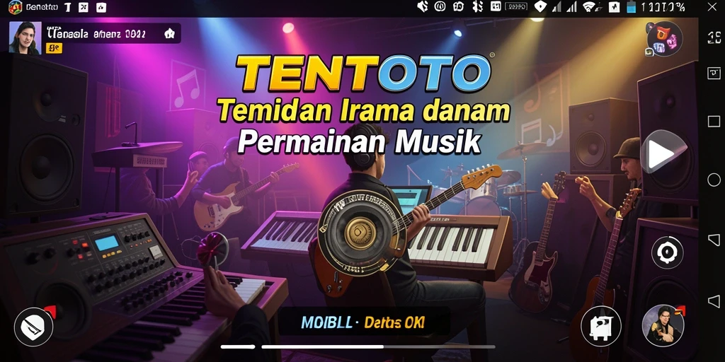 Tangkapan layar utama dari gameplay TENTOTO yang penuh irama.