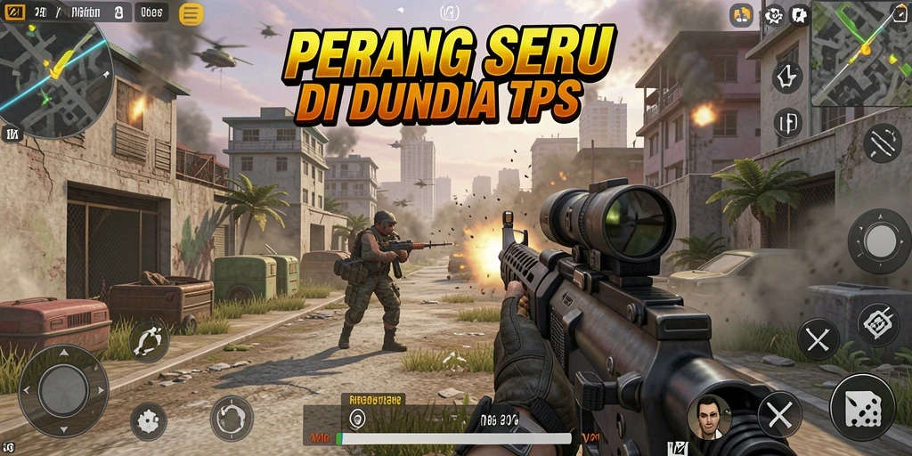 Screenshot V21 menampilkan aksi pertempuran seru dengan grafis yang menakjubkan.
