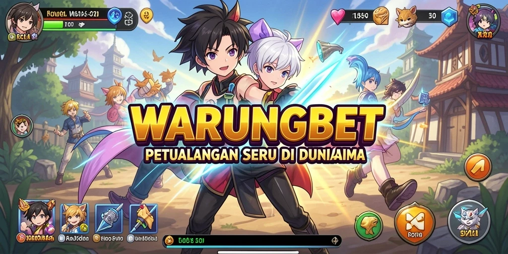 Screenshot gameplay <strong>WARUNGBET</strong> menampilkan karakter anime yang beraksi.