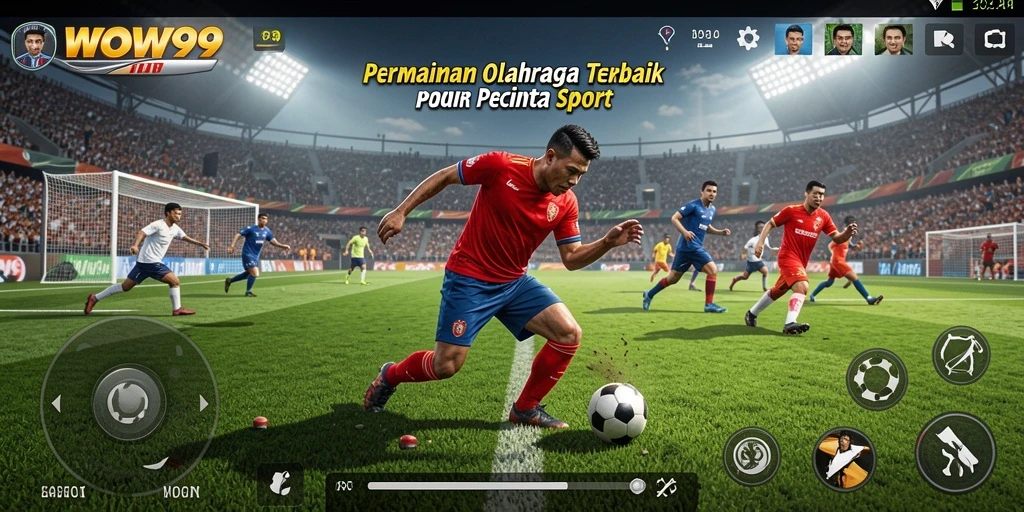 Tampilan gameplay WOW99 dengan aksi olahraga yang mendebarkan.